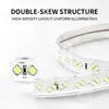 Tira de LED Doble Fila Angulada de 36V 2835, Recubierta Impermeable, LEDs de Alta Densidad, Tira de Luz Flexible de Alto Brillo para Exteriores para Decoración del Hogar
