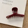 Grampo de Cabelo Vermelho com Glitter Fino de Alta Qualidade Etiqueta Dourada Novo Básico Versátil Grampo de Cabelo Feminino Grampo Tubarão