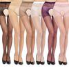 Lencería sexy para mujer transparente sexy tentación entrepierna abierta tallada vacía dos abiertos de una pieza medias negras gratis sin pantimedias comercio exterior