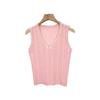 Camisola de encaje chaleco de punto para mujer ropa exterior de verano ajustada interior de cintura alta camisa base top corto