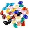 22mm Gota de Agua Galvanizada Iridiscente Agujero Único Doble Cara Forma de Malla Coloridos Accesorios para Joyería DIY Hecha a Mano Materiales para Pulseras