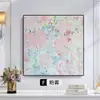 Pinturas Decorativas para Quarto na Cor Creme, Arte de Parede Personalizada com Plantas e Flores para Sala de Estar e Sala de Jantar, Pinturas para Pendurar no Hall de Entrada Estilo Francês