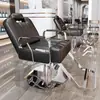 Silla de Barbería de Moda Famosa en Internet, Silla Específica para Cortes de Cabello en Salón, Asiento Reclinable y Ajustable para Peluquería, Permanente y Teñido
