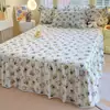 Nuevo Estilo 2024 Juego de Tres Piezas de Falda de Cama 100% Algodón Colcha de Una Pieza Sábana de Cama 100% Algodón con Volante Estilo Coreano Protector de Cama General para Cuatro Estaciones
