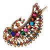 Accesorios Vintage para el Cabello Pinza Pavo Real Pinza Lateral Grande Pinza de Pico de Pato Pinza de Horquilla con Pedrería Tocados de Temperamento Pinza de Agarre para Mujer