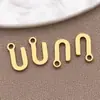 Acero Inoxidable Galvanizado Estilo Europeo y Americano 26 Letras Inglesas Etiqueta Colgante Pulsera Collar DIY Hecho a Mano Accesorios de Joyería