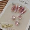 Net vermelho explosões cor transparente gordura quadrado rosa pilha broca desgaste peça de unha acabado flor cristal unha diamante joias atacado