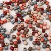 Cuentas de Vidrio de Color Sólido para Otoño e Invierno, Cuentas de Arroz Pintadas, Cuentas Redondas de Color Mixto, Cuentas Planas, Cuentas para Hilo, Materiales para Collar Hecho a Mano DIY, Cadena para Teléfono