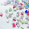 8*9mm Fondo Plano Corazón Torcido Forma Especial Cristal Vidrio Diamante Uñas Arte Joyería Usable Uña DIY Uñas Arte Diamante Destello Mayoreo