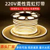 Fita de LED 220V Alta Tensão Flexível Silicone Alto Brilho Colorida Exterior À Prova D'água Decorativa Modelagem Outdoor Placa Publicitária