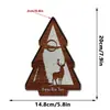 MZ1227-1248 Transfronteiriço; Enfeites de Natal em madeira com luz LED para decoração de mesa festiva