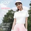 Pgm025 Roupa de Golfe Feminina Primavera e Verão Camiseta Polo Manga Curta Feminina Roupas Esportivas