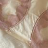 Pantaletas Sexy de Encaje de Satén Francés para Niñas, Entrepierna de Algodón Antibacteriano con Abertura de Malla, Cintura Media Cubridora de Cadera, Calzones para Mujer