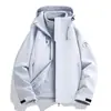 Mismo estilo que el conjunto de tres en uno para exteriores de la familia Luo, chaqueta tipo cáscara de dos piezas, ropa de manga larga cortavientos impermeable, chaqueta de alta gama, desmontable