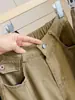 Calça casual de algodão lavado estilo coreano de perna larga para mulheres, nova coleção outono 2026, tamanho petite, caimento solto, cobre o quadril, emagrece, comprimento cropped