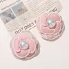 Acessórios de Camélia de Pérola em Tecido Colorido Doce DIY Acessórios de Cabelo Roupas Grampos de Cabelo Acessórios de Broche