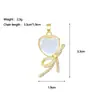 [Oro Real de Cobre] Lazo Amor Elegante Comercio Exterior Transfronterizo DIY Joyería Hecha a Mano Cobre Circonio Colgante Microincrustado