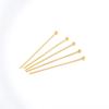 Banhado a cobre ouro real 18K bolsa cor ouro agulha de nove caracteres agulha bola agulha em T material miçangas diy acessórios de joalheria atacado
