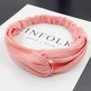 Sencilla diadema tejida con nudo cruzado, accesorios para el cabello de Corea del Sur, red, cubierta de salida infrarroja, ancha, diadema para lavarse la cara, diadema para mujeres
