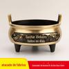 Fábrica atacado queimador de incenso de cobre queimador de incenso casa Buda adoração Deus da Riqueza fogão diário ouro três pernas queimador de incenso ornamentos