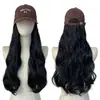 Amazon comércio exterior chapéu peruca cabelo longo cacheado integrado fibra sintética africana peruca onda grande dourada da fábrica de origem