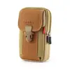 Bolsa de cintura para celular masculina para atividades ao ar livre capa protetora bolsa de cintura universal de couro com cinto porta-moedas três compartimentos fabricantes atacado