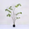 Planta Verde Simulada de Gama Alta Piedra de Agua Banyan Ventana de Hotel Accesible Planta Simulada de Lujo Sala de Estar Escandinava Decoración del Hogar Árbol Árbol Falso
