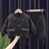 Kids2026 Nuevo Estilo Coreano Invierno Niños Engrosado Cálido Conjunto para Niño Pequeño Algodón Acolchado Estilo Coreano Conjunto de Dos Piezas Venta al por Mayor