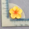Accesorios Brillantes de Resina de Plumeria Frescos y Dulces Lindos Accesorios para el Cabello DIY Pasador de Flor Cuerda para el Cabello Accesorios de Flor de Cinco Pétalos
