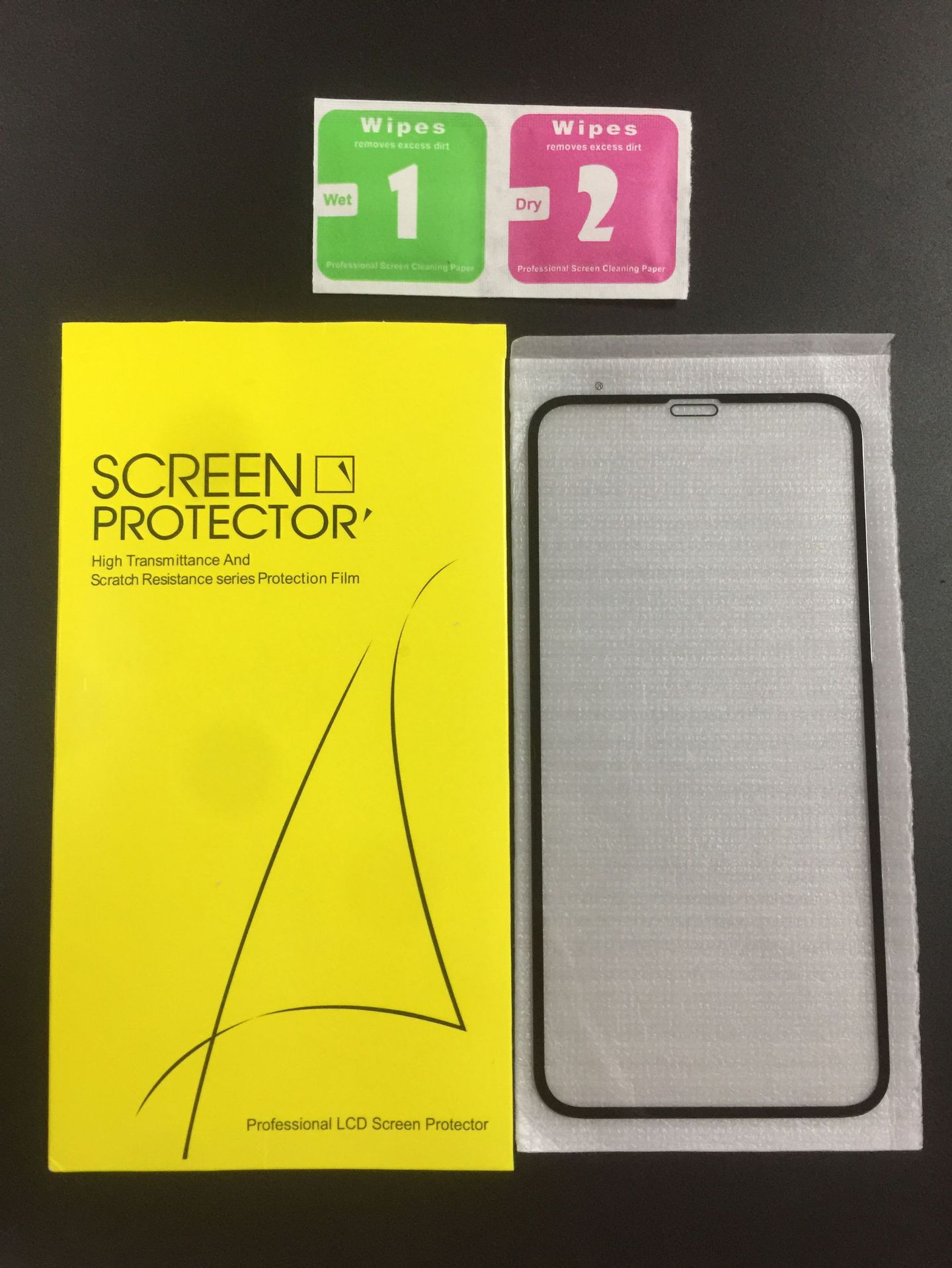 丝印钢化膜一片装实拍