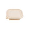 Caja de Almuerzo Ecológica Desechable Biodegradable de Almidón de Maíz con Tapa, Caja Cuadrada de Grado Alimenticio para Llevar, Apta para Microondas