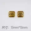 Letras Retro Corazón Dorado Marca Aleación DIY Pasador Joyería Funda para Teléfono Móvil Parche Joyería Accesorios Materiales Mayoreo