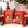 Nueva Bolsa de Regalo de Navidad Bolsa de Papel para Envolver Regalos Sorpresa Bolsa de Regalo para Fiesta Navideña Bolsa de Tote de Papel Kraft