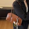 Bolso Cuadrado Pequeño de Gran Capacidad Texturizado Transfronterizo Nuevo Tendencia Otoño e Invierno 2025 Bolso de Hombro y Axila Bolso de Viaje Simple Retro
