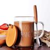 Taza de Vidrio Borosilicato con Asa de Celebridad de Internet Nórdica ins Resistente al Calor para Desayuno Leche Jugo Taza de Agua para Oficina para Mujeres