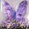 Decoración de ventana de exhibición de flores artificiales de mariposa gigante, soporte de mariposa floral, flor decorativa para accesorios de fotos y exhibición