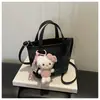 Bolsa bucket de alta-costura estilo coreano para mulheres, novo modelo 2026, bolsa de mão simples e estilosa, bolsa de ombro e transversal casual moderna para o dia a dia