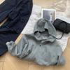 Sudadera Cardigan con Capucha y Cremallera Estilo Perezoso Gris Nuevo Estilo 2025 para Mujer, Chaqueta Girly Versátil Suave y Cera que Reduce la Edad