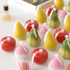 Flor de Amapola 3D Manzana Pera Melocotón Calabaza Fruta Verdura Aromaterapia Yeso Vela Adorno Molde de Silicona