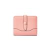 Cartera de mujer transfronteriza de comercio exterior, nueva, de color liso, con cinturón decorativo, de gran capacidad, multifunción, con clip para monedas y múltiples tarjetas.