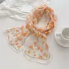 Novo Estilo Lenço Longo de Seda para Mulheres, Lenço de Chiffon 100% Seda de Amora, Versátil e de Alta Qualidade, Lenço de Primavera e Verão, Lenço de Pescoço, Echarpe