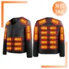 Ropa interior térmica de cuello en V de 24 zonas, Chaleco de calefacción eléctrica de 22 zonas, Ropa térmica con calefacción para hombre y mujer, Protección contra el frío para caballos Calefacción de invierno