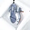 Sandalias para Mujer 2026 Nuevo Verano Estilo Celebridad de Internet Mismo Estilo Sandalias de Tacón Alto con Correa al Tobillo Aguja Punta Abierta Estilo Coreano