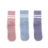 Meias Antiderrapantes de Yoga para Mulheres, Dança Trampolim, Pilates Fitness Meias Listradas de Cano Médio, Meias Esportivas de Yoga Absorventes de Choque para Interior
