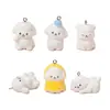 Série Flocking Fofos Brinquedos de Pelúcia de Cachorro Decorações para Casa de Boneca DIY Pingente de Chaveiro Enfeites de Mesa