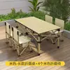 Juego de Mesa y Sillas Plegables Portátiles para Exteriores para Camping, Playa, Patio, Barbacoa y Montaje de Puestos, Juego de Mesa y Sillas Engrosado