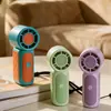 Nuevo modelo de mini ventilador portátil de mano para viento fuerte con correa, 5 velocidades, diseño elegante, batería de larga duración, ventilador de escritorio recargable por USB