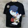 Camiseta Nueva de Manga Corta Simple de Moda para Hombre Verano Estilo Coreano Top de Media Manga Estilo Hong Kong Holgado Casual Marca de Moda Camiseta