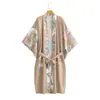 Cardigan Kimono de Verano para Mujer Estilo Europeo y Americano 2024, Multicolor, Cola de Sirena 23041