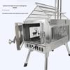 Forno de tenda de aço inoxidável novo forno sem fumaça conveniente dobrado tridimensional de vidro de dupla face janela de aquecimento de flores forno ao ar livre